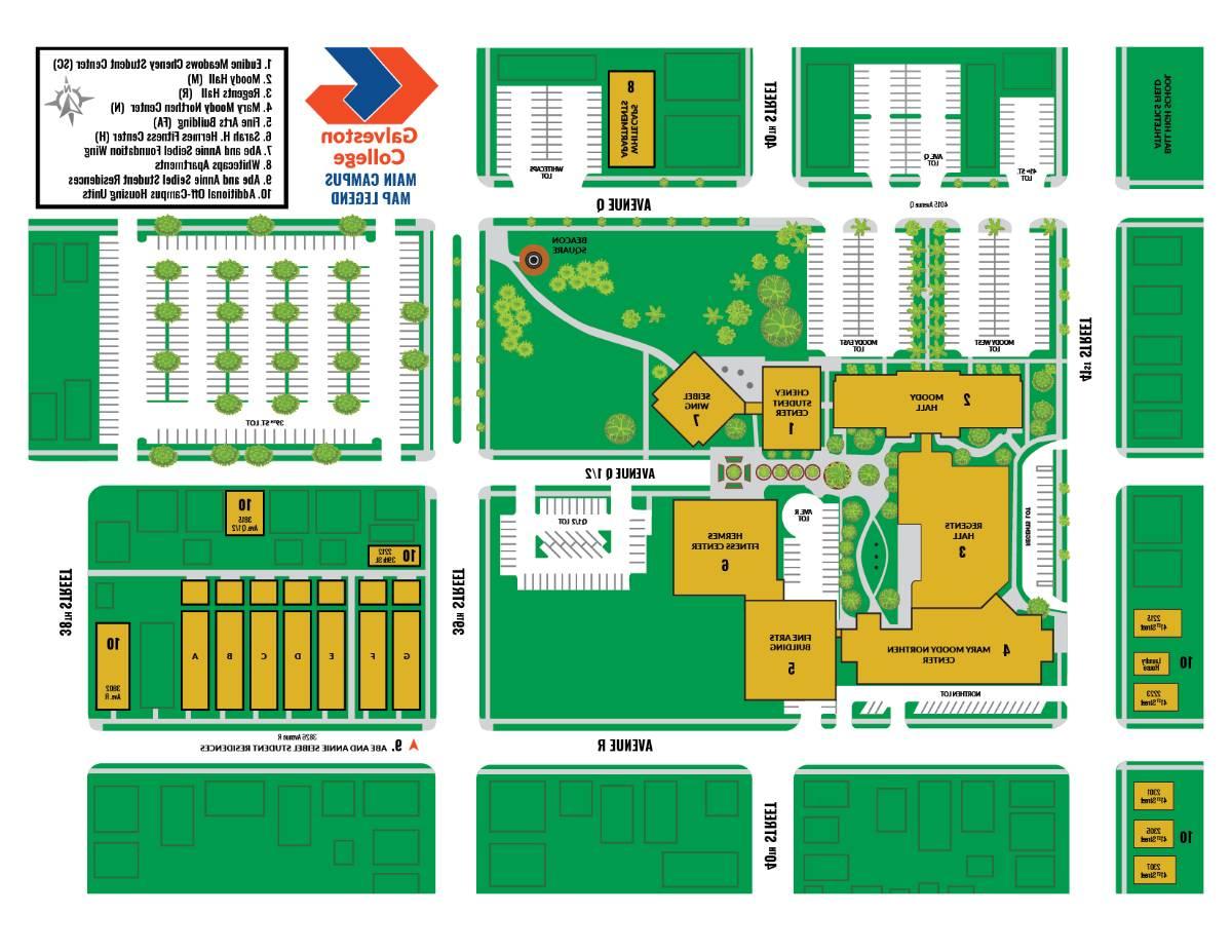 Main Campus Map with student housing